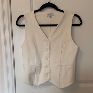 Sophie Grace White Button-Front Vest